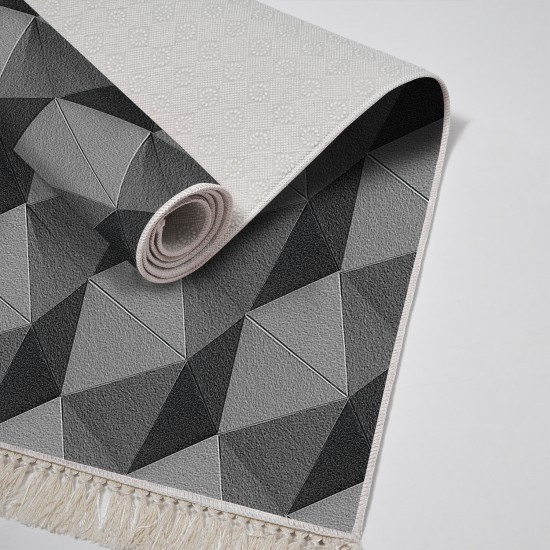 Kaymaz Taban Djt Klozet Takımı  Toprak Saçaklı Geometrik E5010 Gri