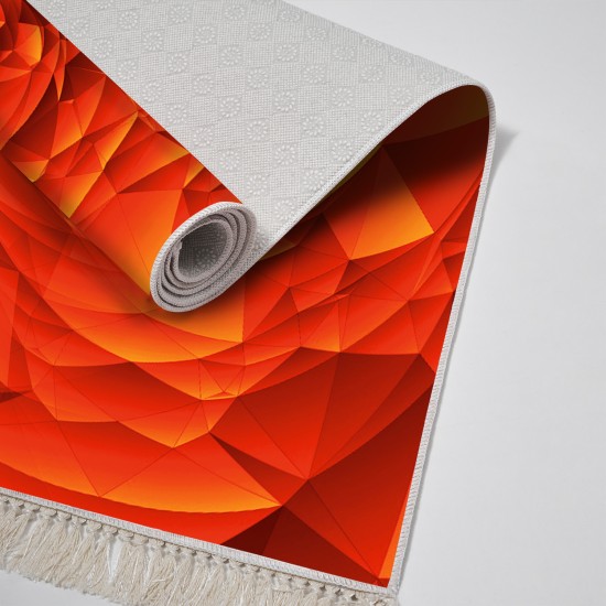 Kaymaz Taban Djt Klozet Takımı  Toprak Saçaklı Geometrik E5011 Turuncu