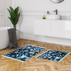 Kaymaz Taban Djt Klozet Takımı Saray Deri Saçaklı Geometrik E5012 Mavi