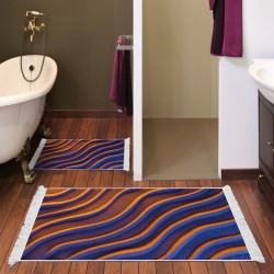 Dekoreko Kaymaz Taban Djt Klozet Takımı  Toprak Saçaklı Geometrik E5022 Renkli