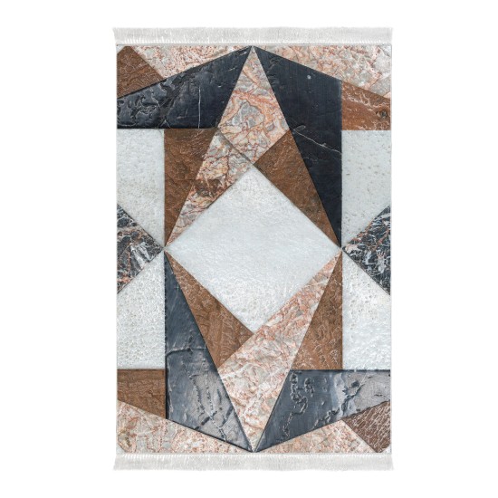 Dekoreko Kaymaz Taban Djt Klozet Takımı Saray Deri Saçaklı Geometrik E5028 Renkli