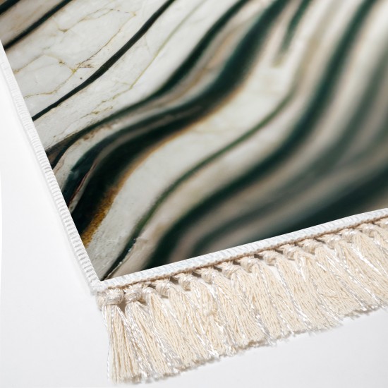 Dekoreko Kaymaz Taban Djt Klozet Takımı Saray Deri Saçaklı Mermer E5032 Beyaz