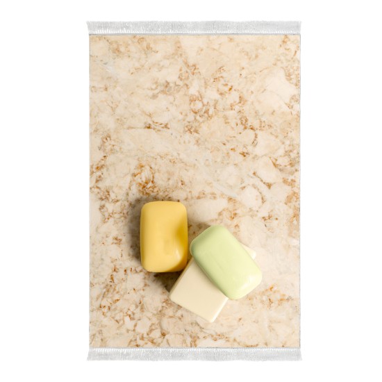 Dekoreko Kaymaz Taban Djt Klozet Takımı  Toprak Saçaklı Mermer E5033 Krem