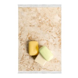 Dekoreko Kaymaz Taban Djt Klozet Takımı Luna Pamuk Saçaklı Mermer E5033 Krem