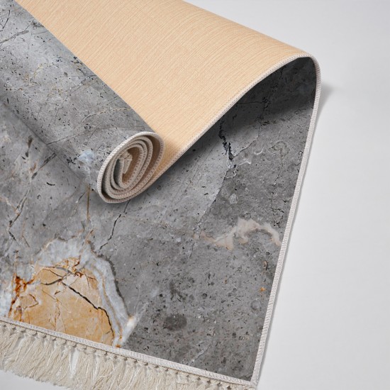 Dekoreko Kaymaz Taban Djt Klozet Takımı Saray Deri Saçaklı Mermer E5037 Gri