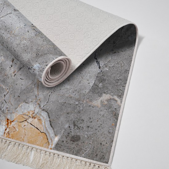 Dekoreko Kaymaz Taban Djt Klozet Takımı  Toprak Saçaklı Mermer E5037 Gri